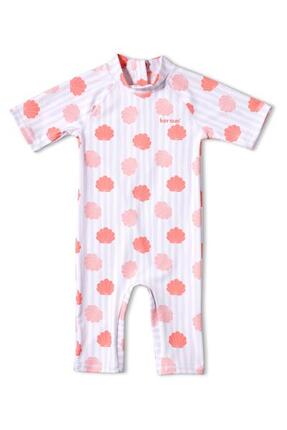 Combinaison de bain anti-UV manches courtes Bébé (6-18 mois) Rose, Pacific