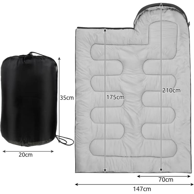 Sac de dormit, 2 in 1, dimensiune sac 70 x 210 cm, patura 147 x 175 - 210 cm
