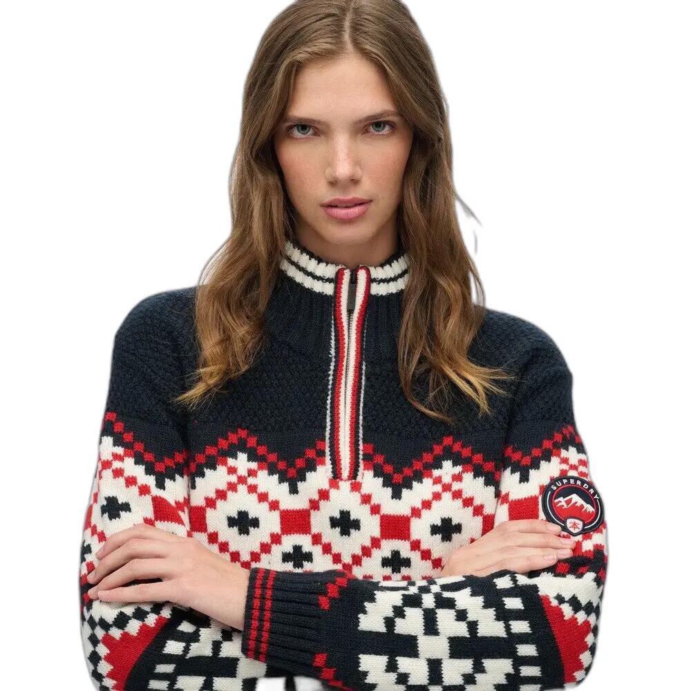 Pull Halbarm Damen Superdry Intarsia 5/5