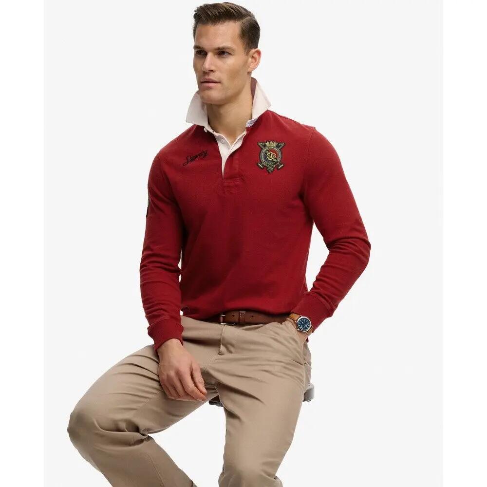 Polo manches longues à double emblème longues Superdry 3/7