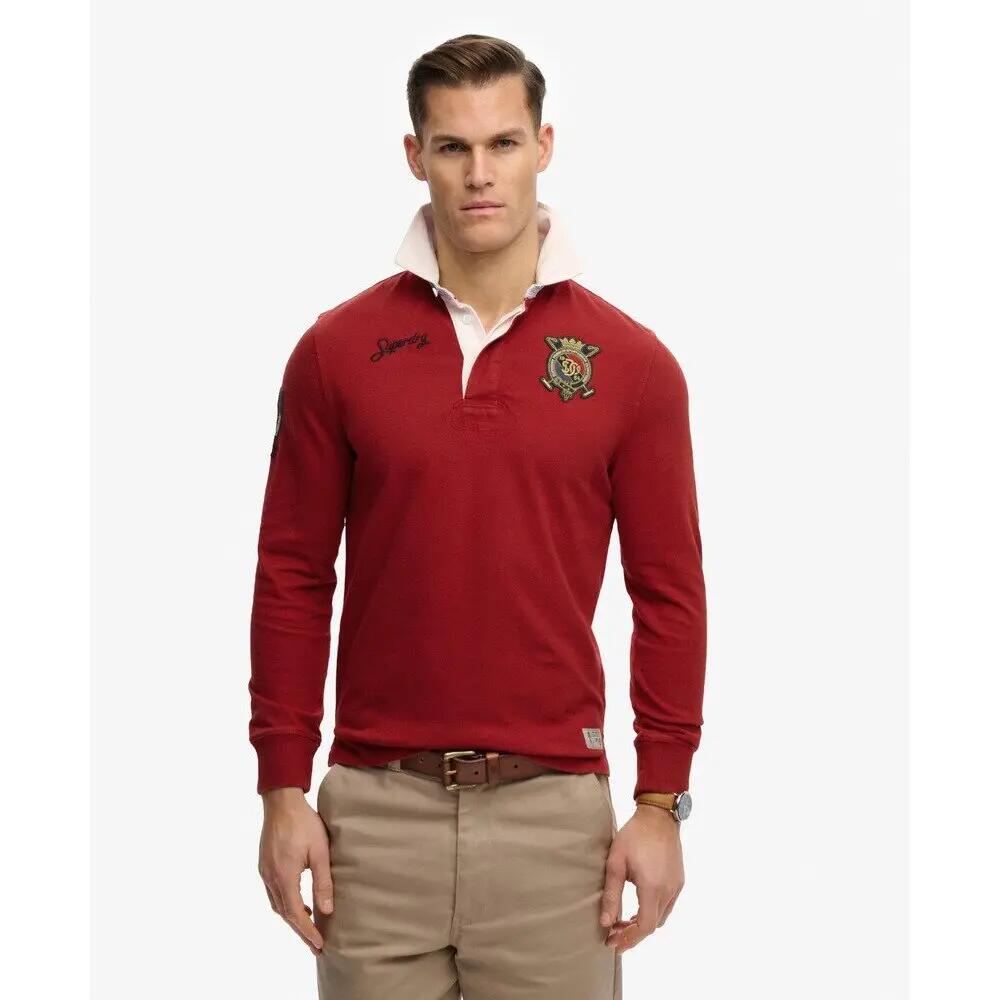 Polo manches longues à double emblème longues Superdry 2/7