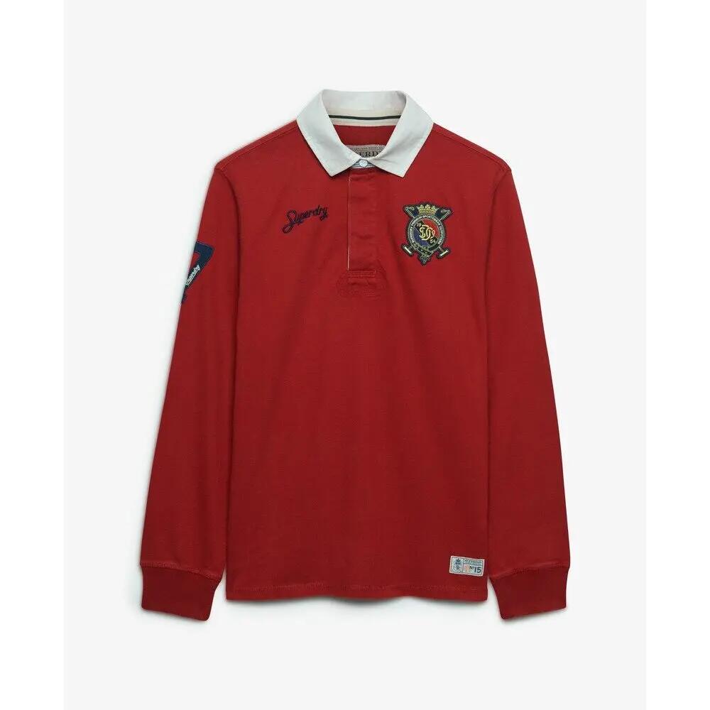 Long Sleeve Double Emblem Polo Superdry