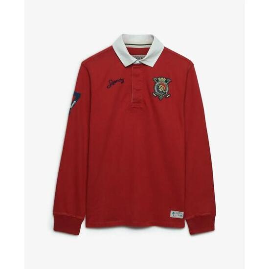 Polo manches longues à double emblème longues Superdry