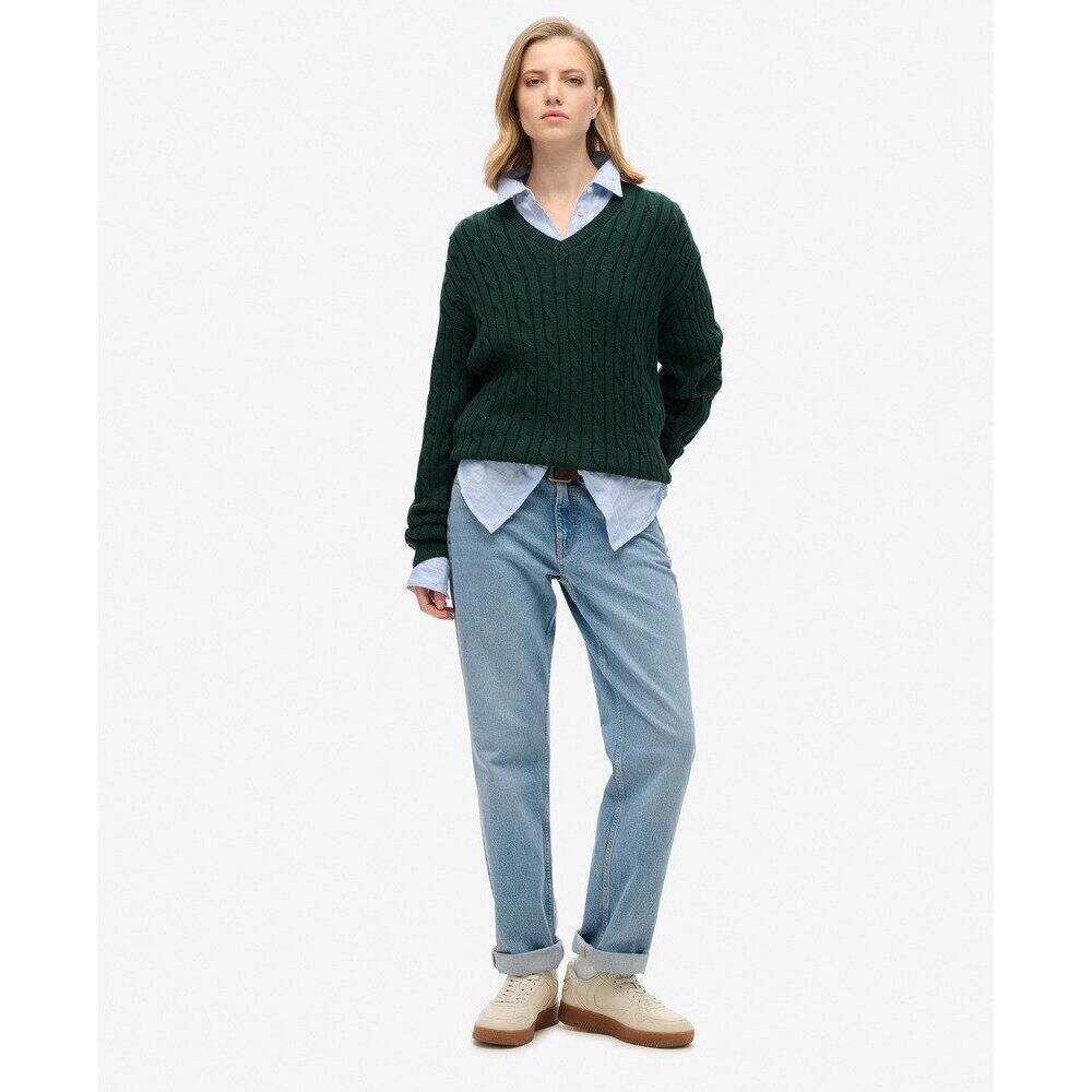 Pull oversize torsadé à col V femme Superdry 3/6