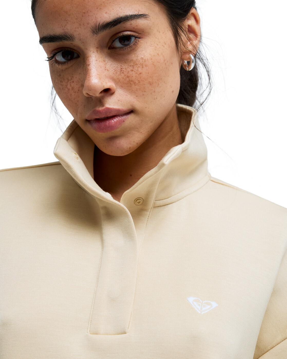 Sudadera deportiva RISE & VIBE SWEET Beige Mujer 4/4