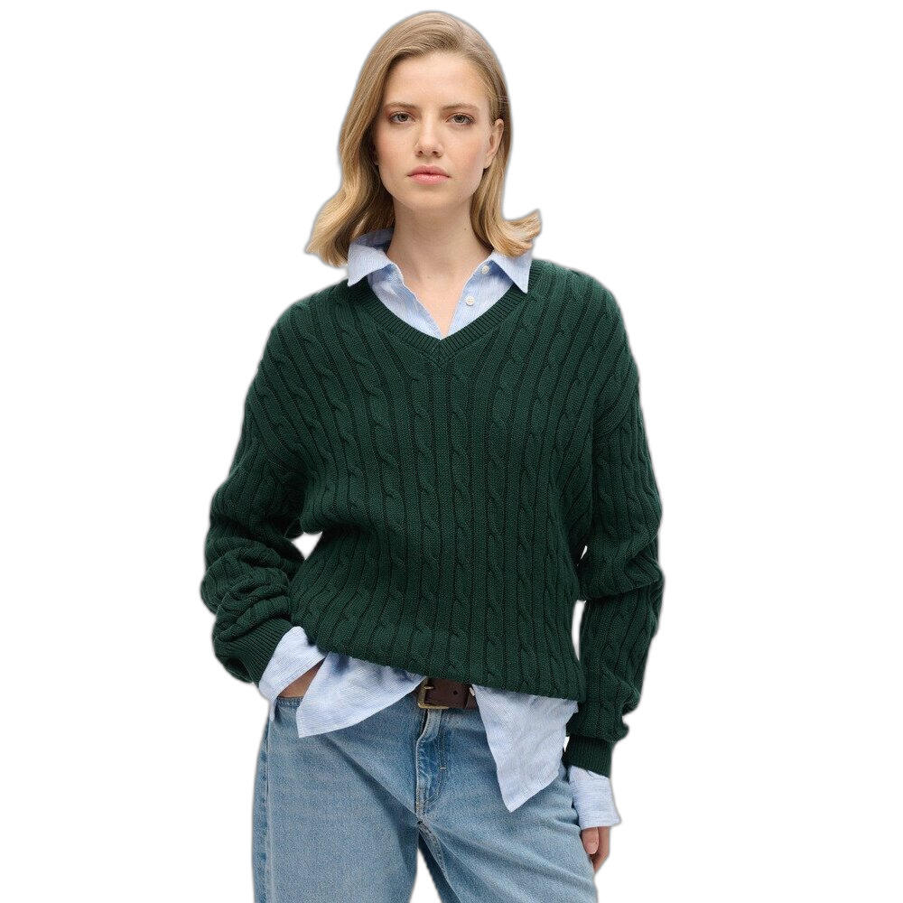 Pull oversize torsadé à col V femme Superdry 2/6