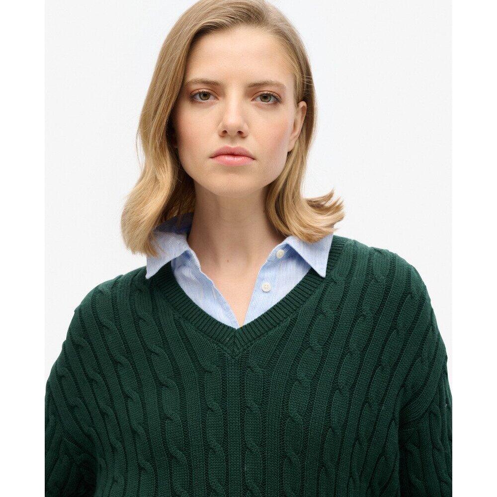 Pull oversize torsadé à col V femme Superdry 5/6