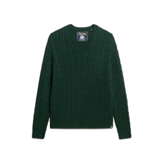 Pull oversize torsadé à col V femme Superdry