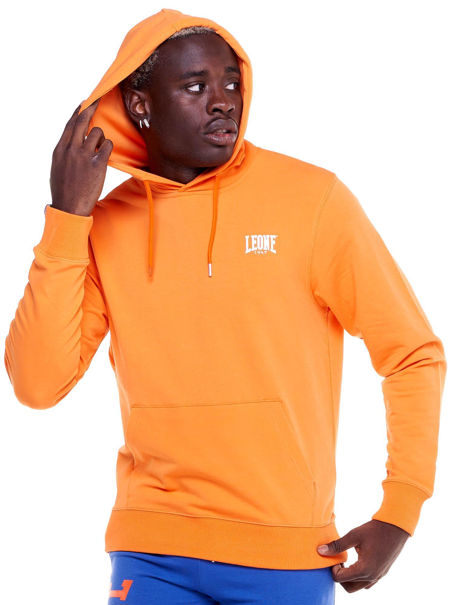 Felpa pull on da uomo con cappuccio Leone Basic 5/8