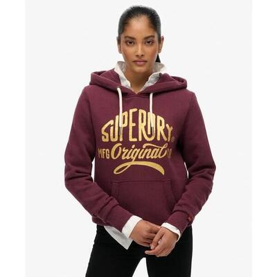 Dames hoodie superdry mfg original metallic