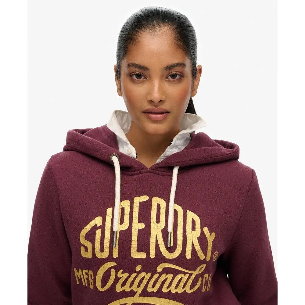 Sweatshirt à capuche femme Superdry Mfg Original Metallic 4/5