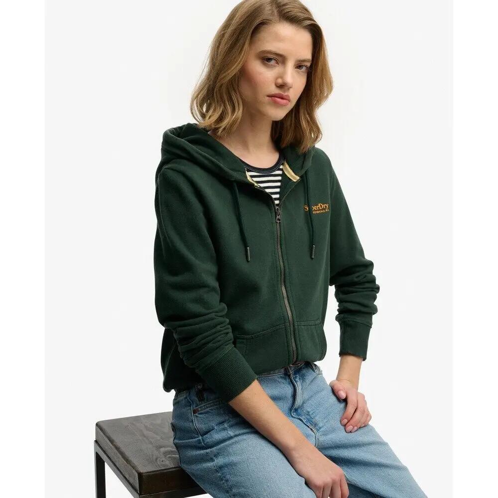 Sweatshirt à capuche zippé femme Superdry Logo Essential 2/5