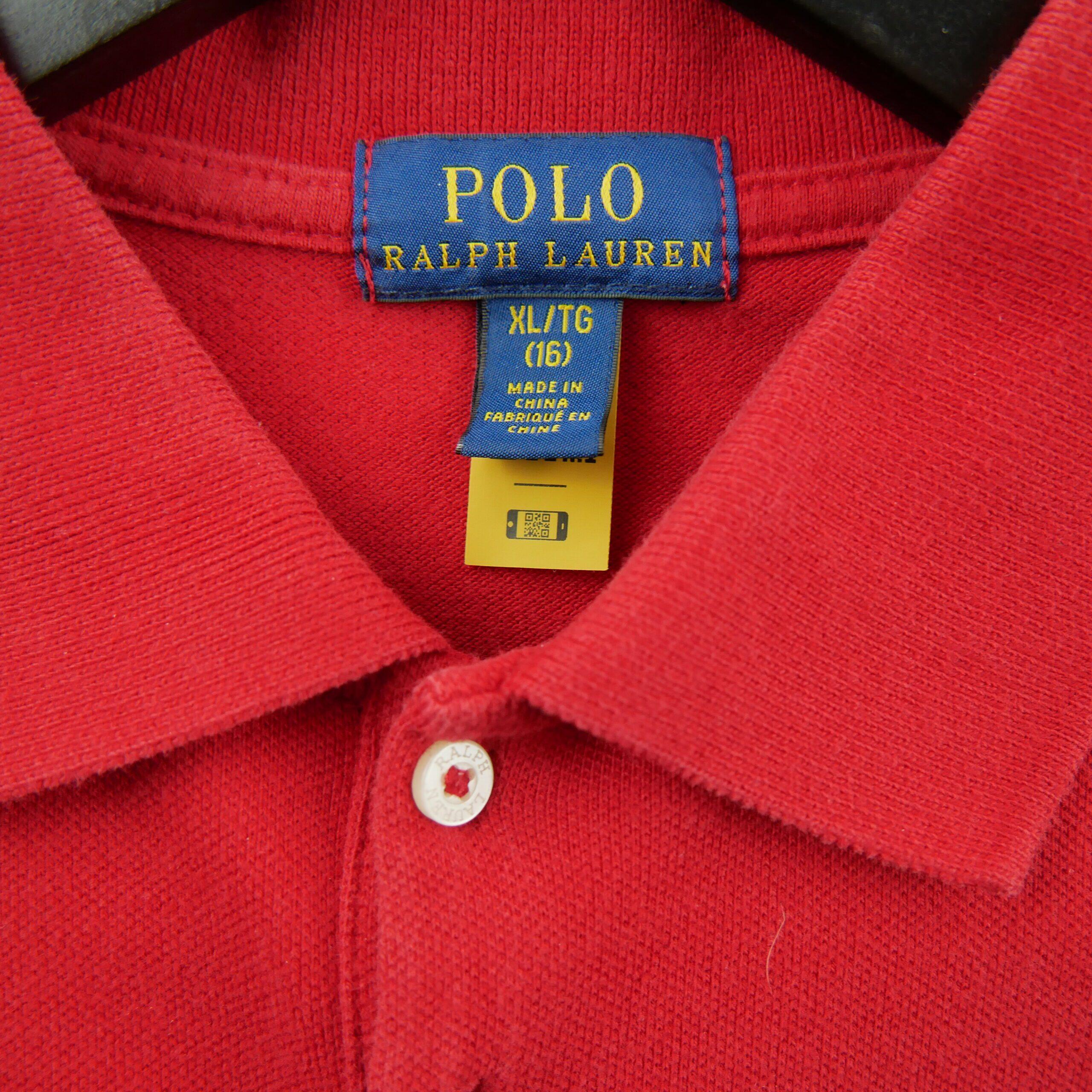 Herren Langarm Polo Rot 5/5