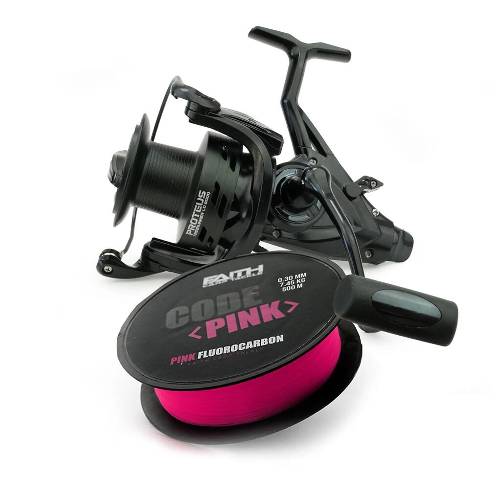 Proteus Freerunner LC 8000 Carp Reel Set - 1 Reel - Fluorocarbon Line