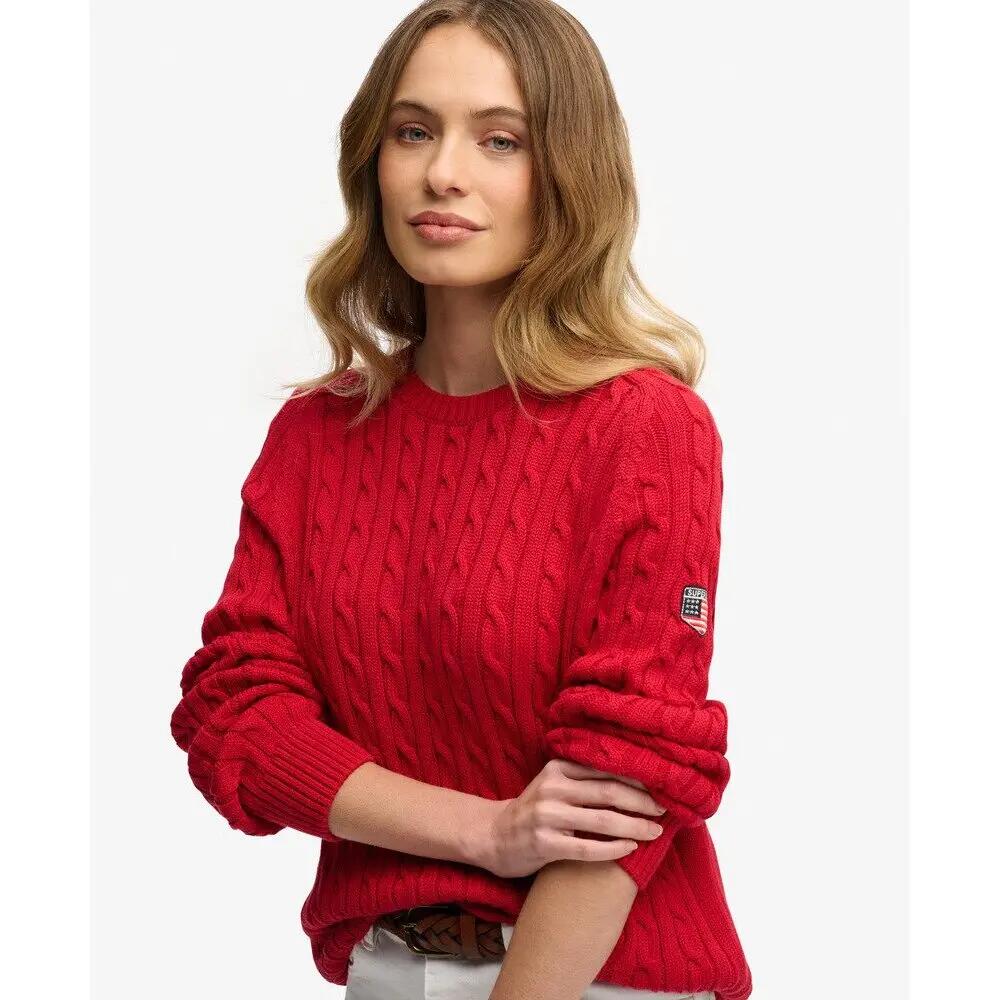 Jersey de punto trenzado casual mujer Superdry 3/5
