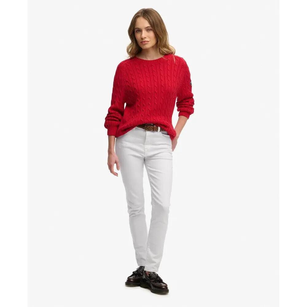 Jersey de punto trenzado casual mujer Superdry 2/5