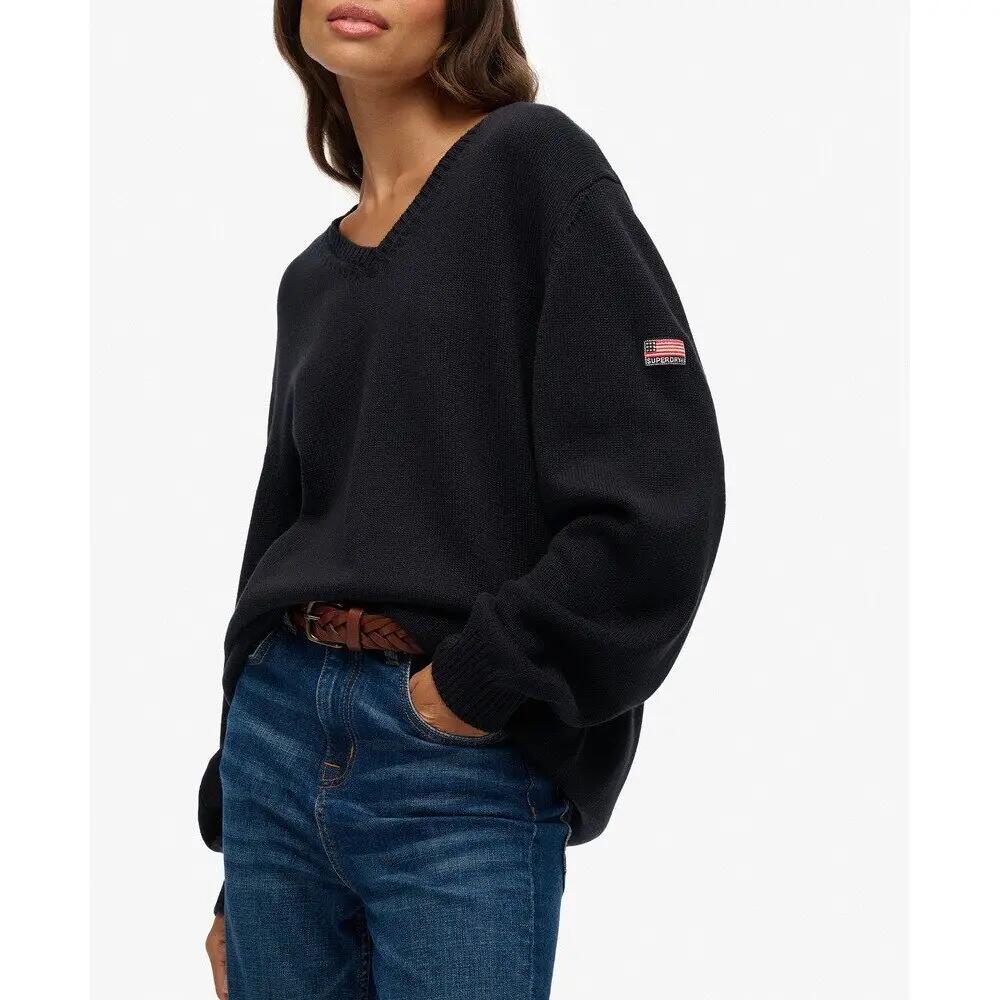 Pull oversized col V femme Superdry 5/6