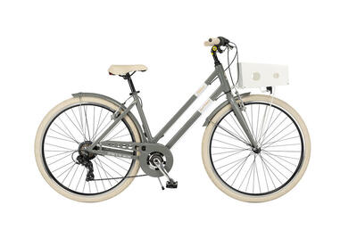 Via Veneto Bici City Bike Milano Donna 28” 6V Grigio Gallante