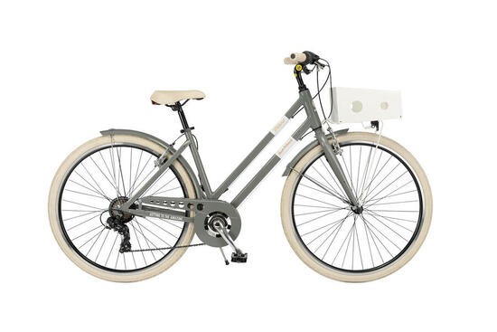 Via Veneto Bici City Bike Milano Donna 28” 6V Grigio Gallante