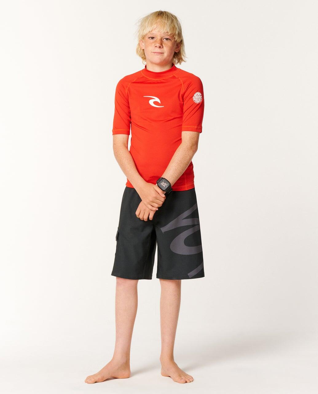 T-shirt anti-UV ragazzo Waves manica corta 4/6