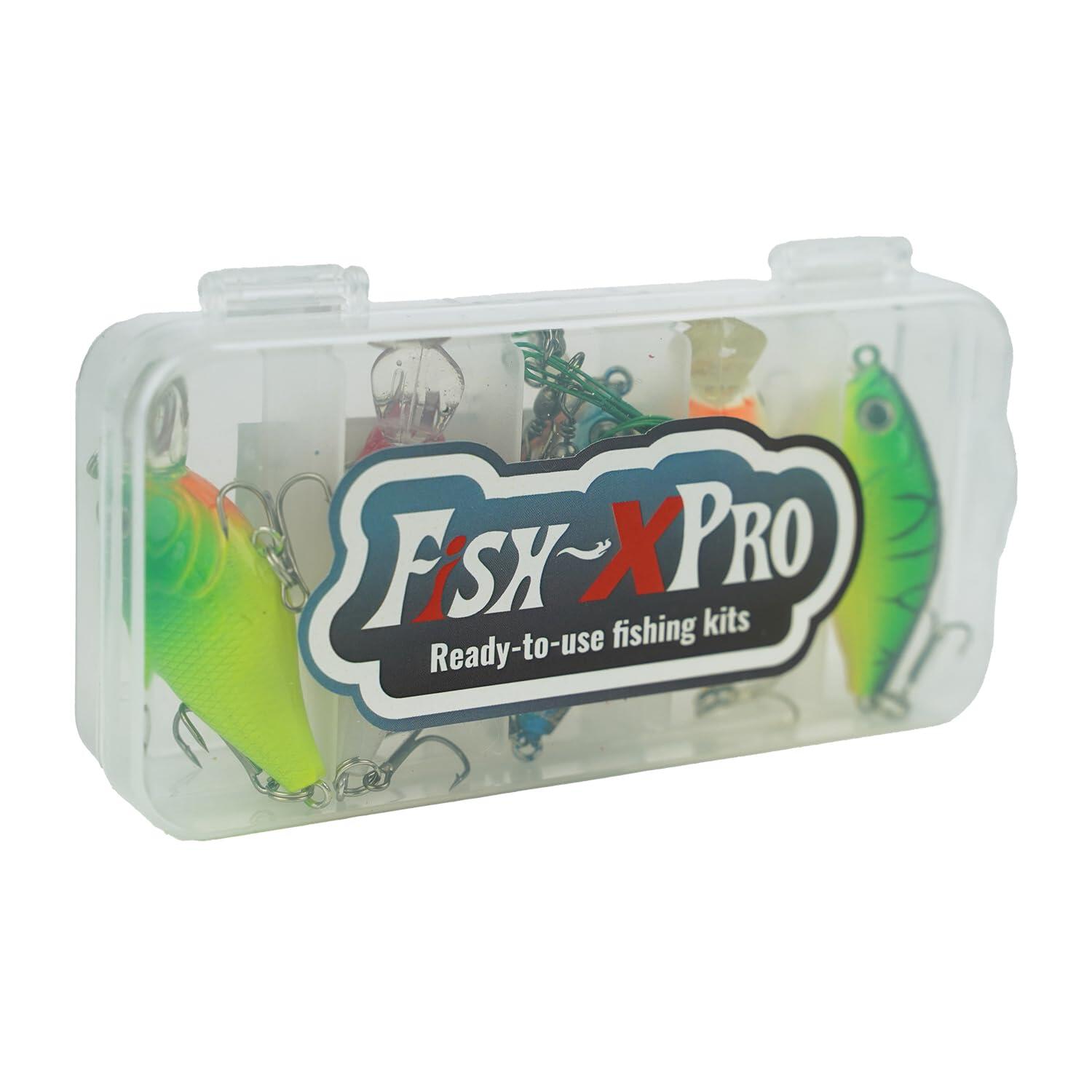 Pluggen Set 5-delig met Staaldraad en Tacklebox Roofvis 3/3