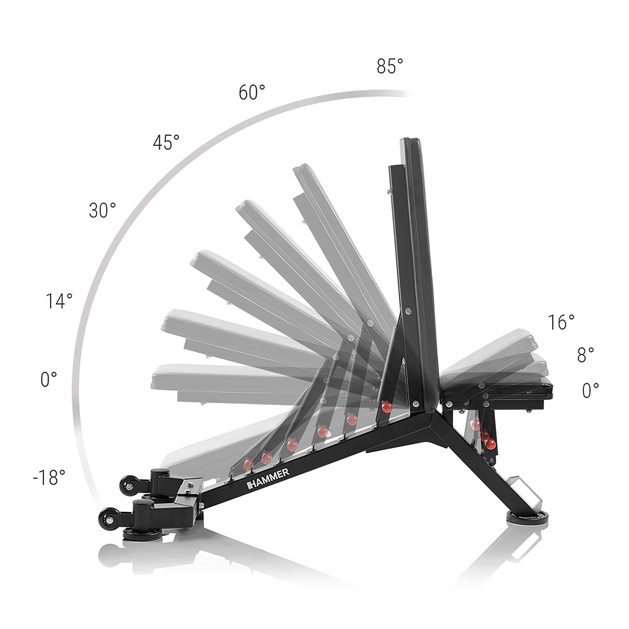 Banco de musculación 5.0 Hammer con envío incluido, montaje no incluido 5/7