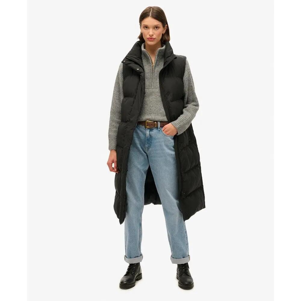 Damska długa kurtka puchowa bez rękawów Superdry 2/7