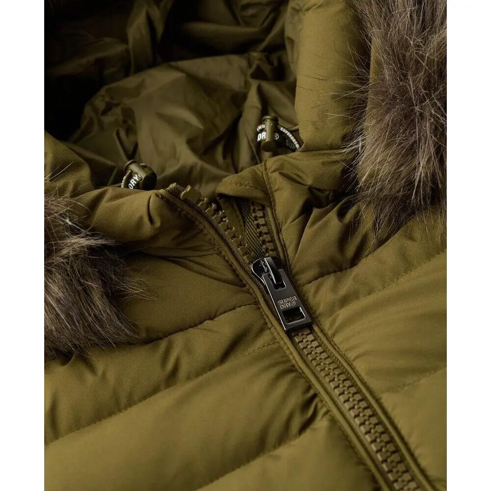 Lange Steppjacke mit Kapuze aus Kunstfell für Damen Superdry Fuji 7/7