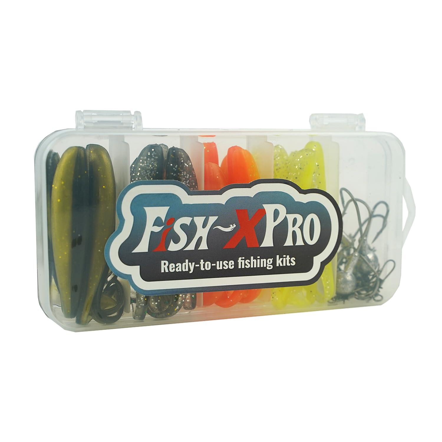 Softbait Set 36-delig met Tacklebox Baars Snoekbaars Snoek 3/5