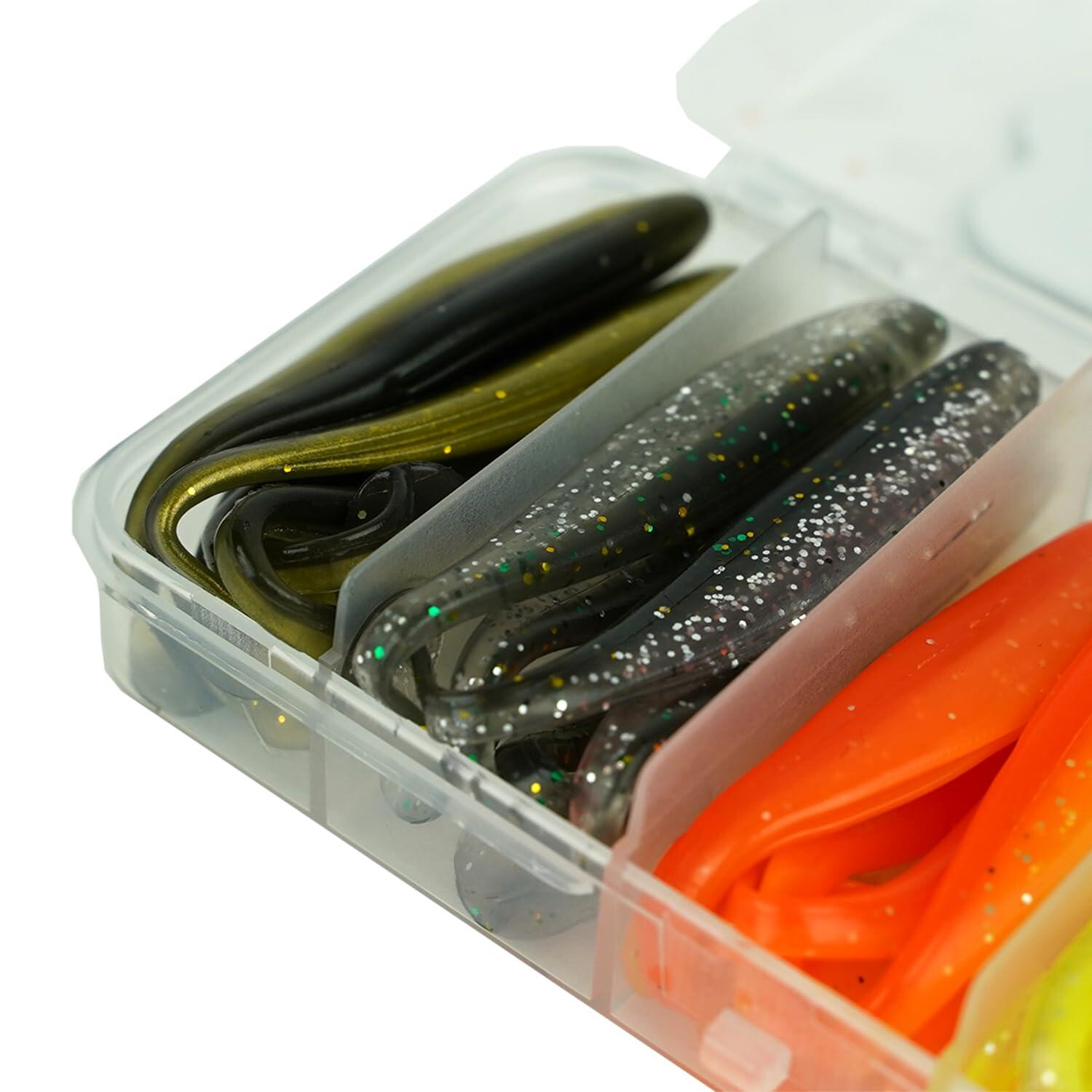 Softbait Set 36-delig met Tacklebox Baars Snoekbaars Snoek 4/5
