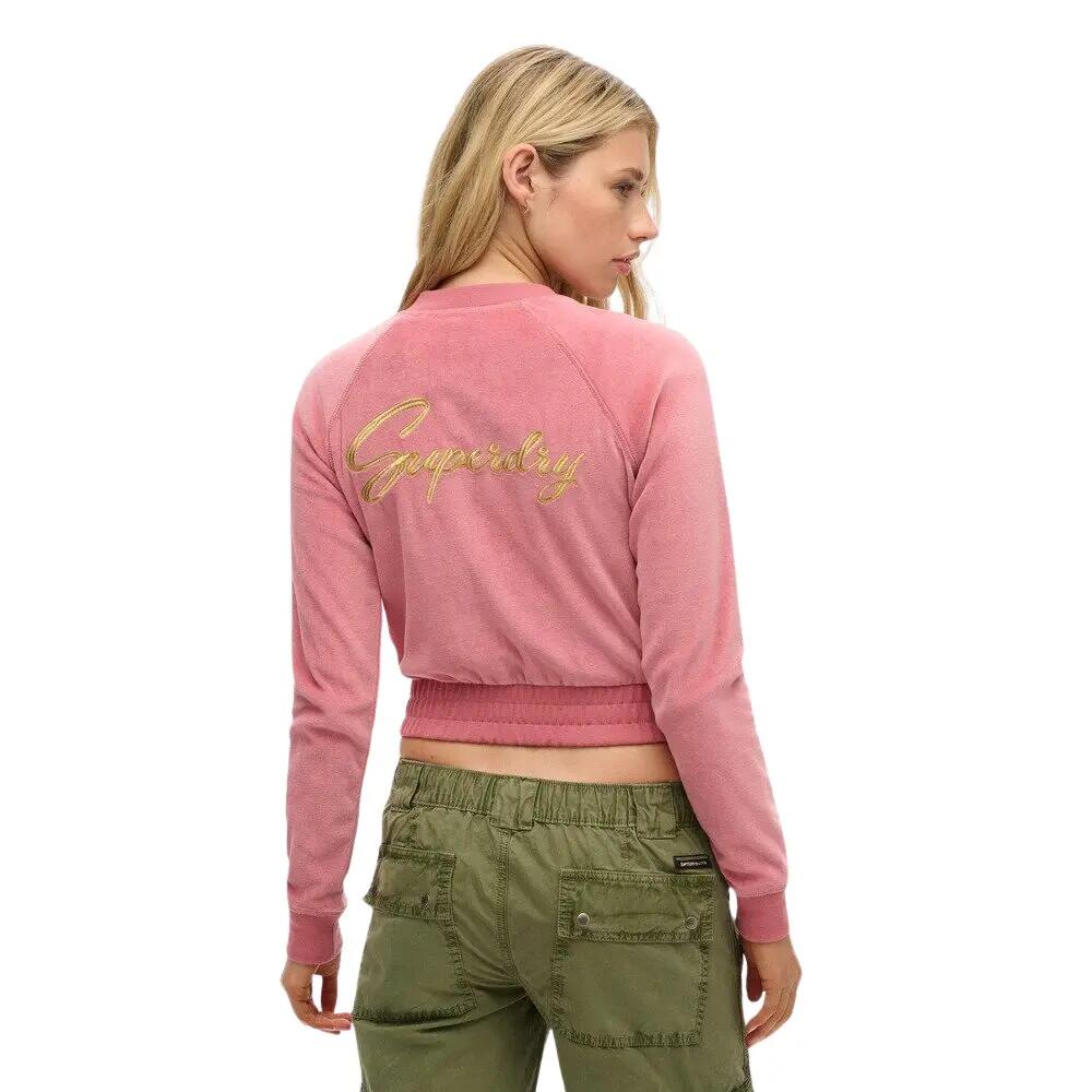 Sweatshirt zippé en velours brodé femme Superdry 3/6