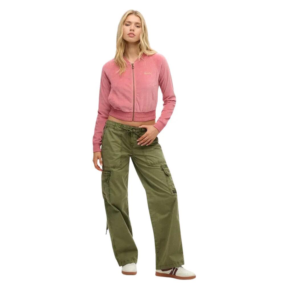 Sweatshirt zippé en velours brodé femme Superdry 2/6
