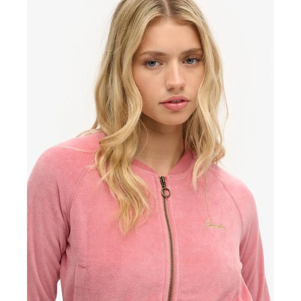 Sweatshirt zippé en velours brodé femme Superdry 5/6