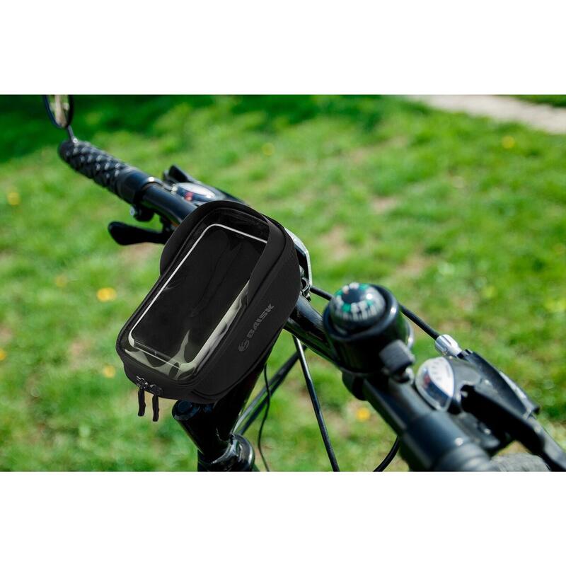 Geanta pentru bicicleta, cu buzunar transparent pentru telefon, 14x19x9.5cm