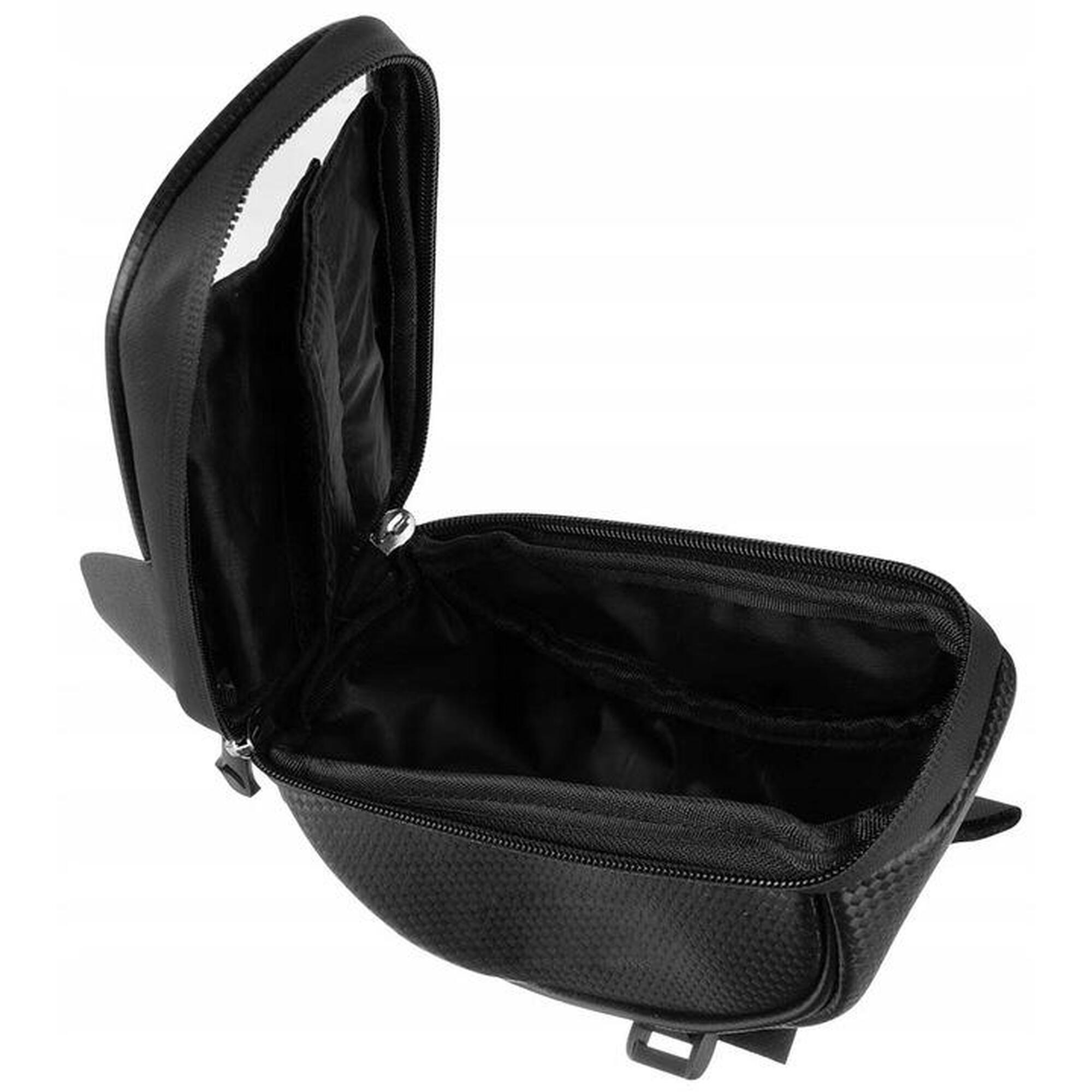 Geanta pentru bicicleta, cu buzunar transparent pentru telefon, 14x19x9.5cm