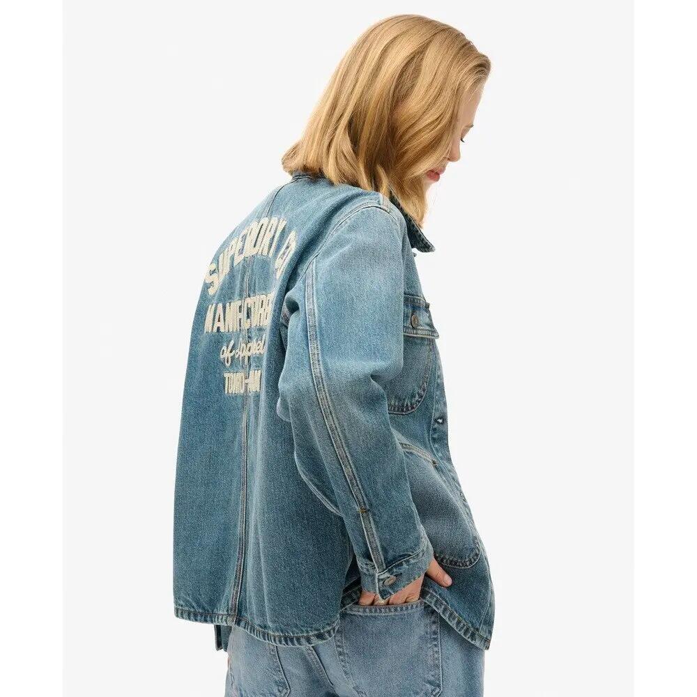 Veste en jean brodée femme Superdry Chore 3/5