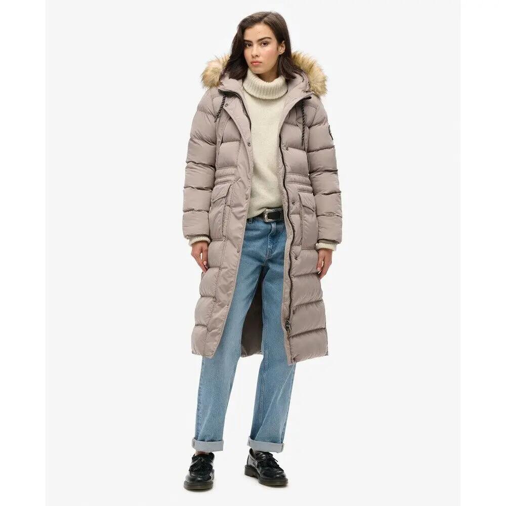 Manteau long en fausse fourrure femme Superdry Everest 2/7