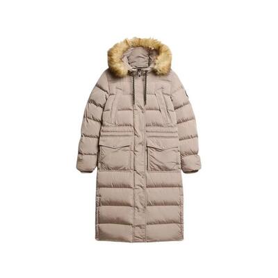 Lang faux fur coat voor vrouwen superdry everest