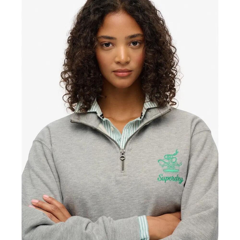 Sweatshirt Damen Superdry Country Club Crest Henley 4/6