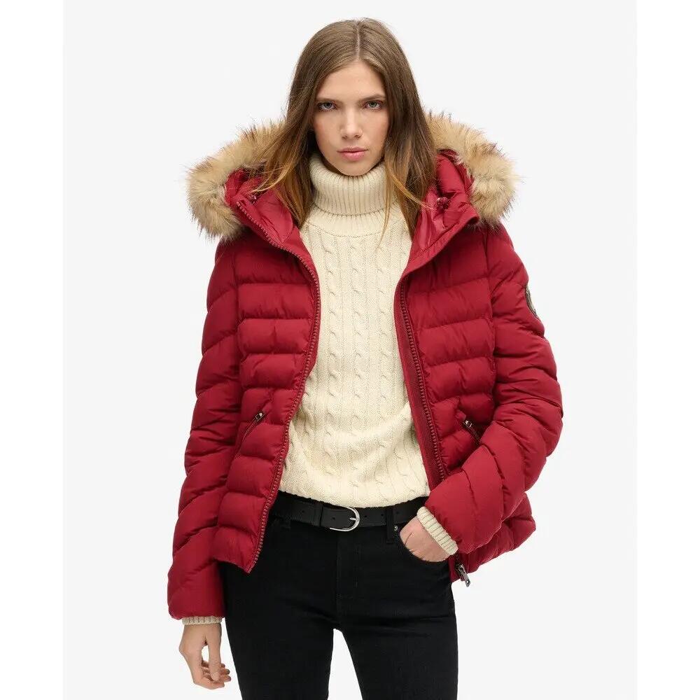 Doudoune à capuche en fourrure synthétique femme Superdry Fuji 3/6