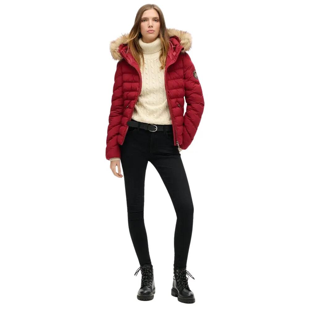 Doudoune à capuche en fourrure synthétique femme Superdry Fuji 2/6