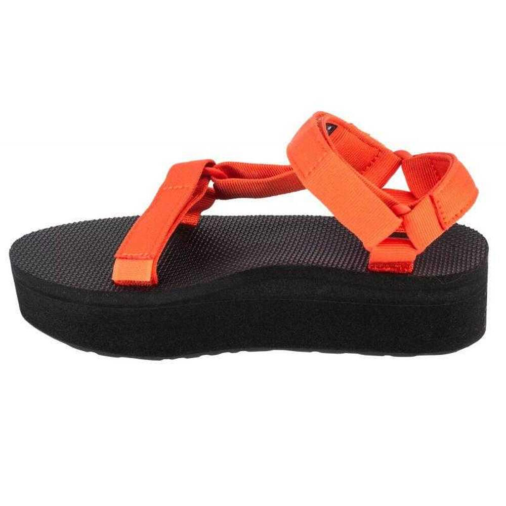 Dames Universele Plateau Sandalen (Zwart/Oranje) 2/4