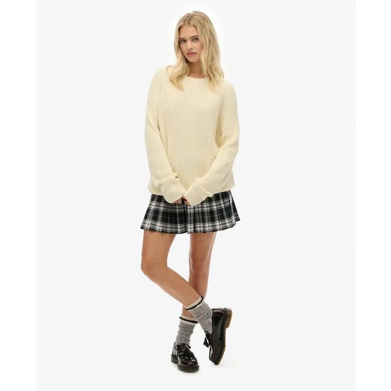 Pulover tricotat Superdry cu model côtelé pentru femei