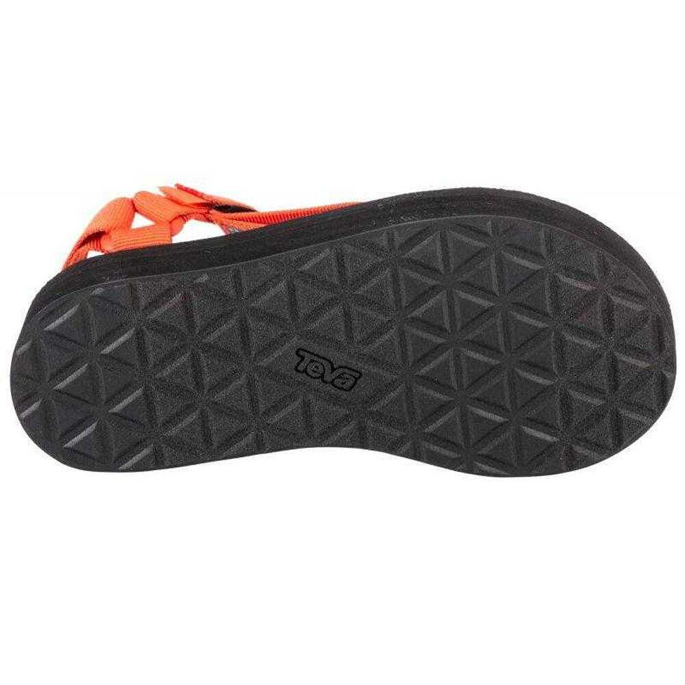 Dames Universele Plateau Sandalen (Zwart/Oranje) 4/4