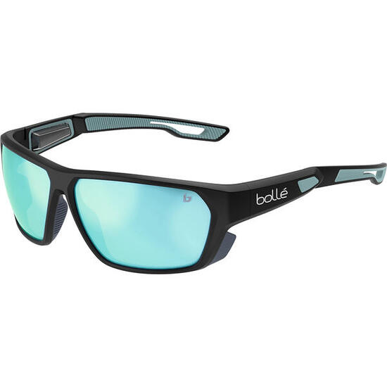 Lunettes de soleil AIRFIN Black Matte Ocean - Sky Blue Polarized