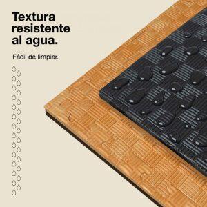 Tatami puzzle 1x1 m 2 cm – Modelo 5 linhas Madeira/Preto, EVA reversível 4/7