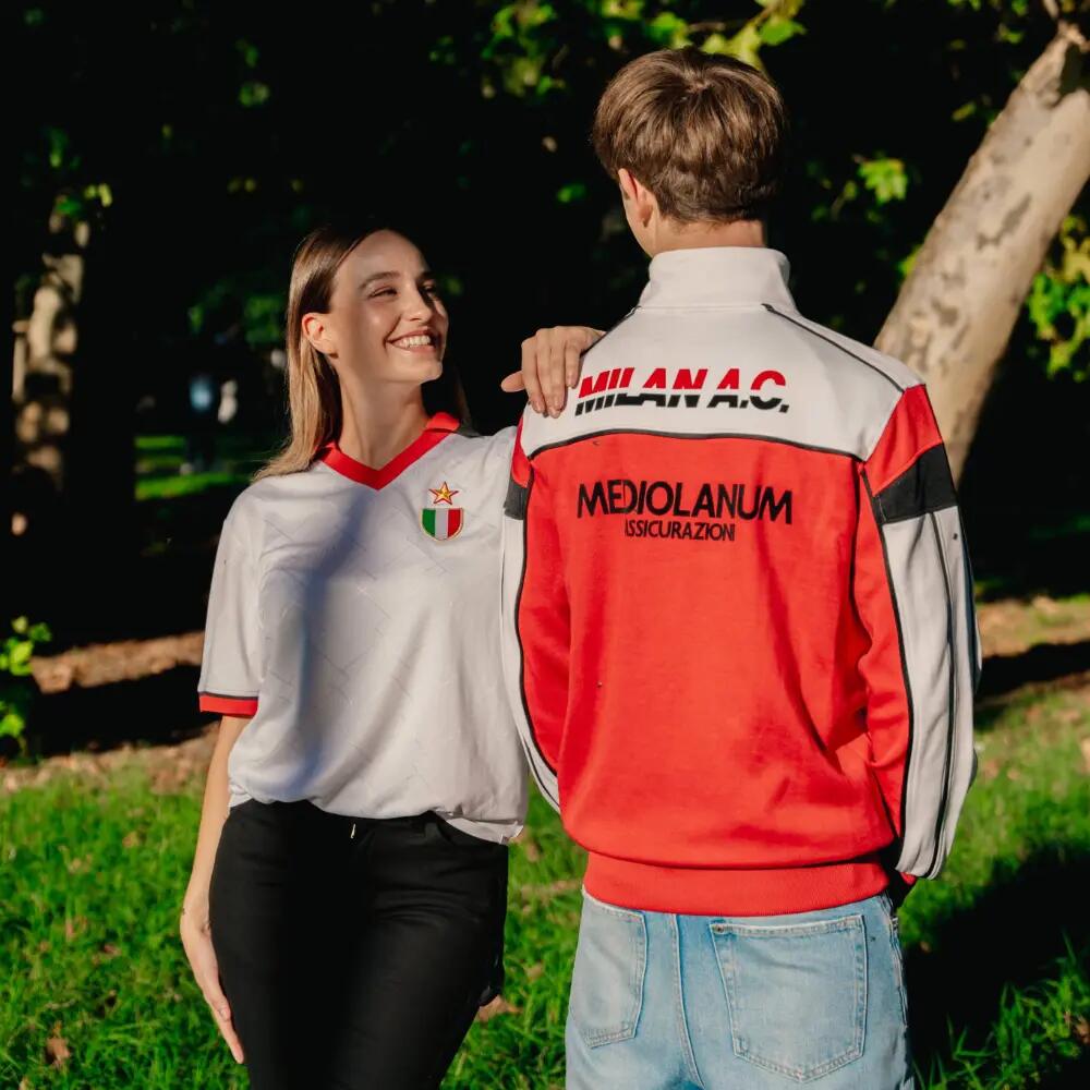 Casaco de Futebol Retro - Adulto - AC Milan 1988 - Vermelho 2/5