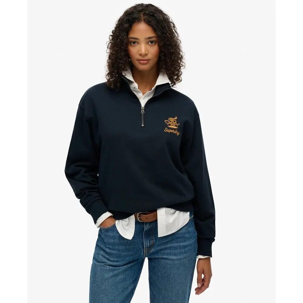 Sweatshirt 1/2 zip femme Superdry Country Club Crest 3/7