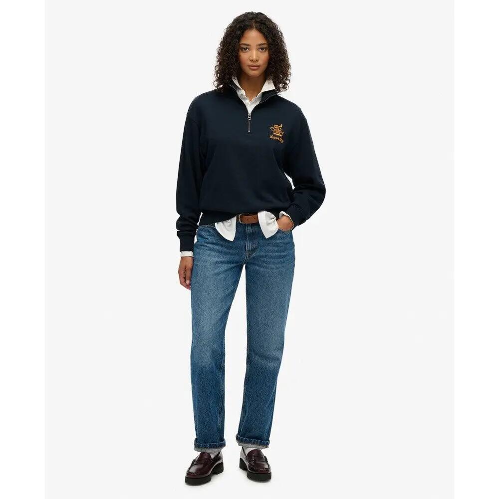Sweatshirt 1/2 zip femme Superdry Country Club Crest 2/7