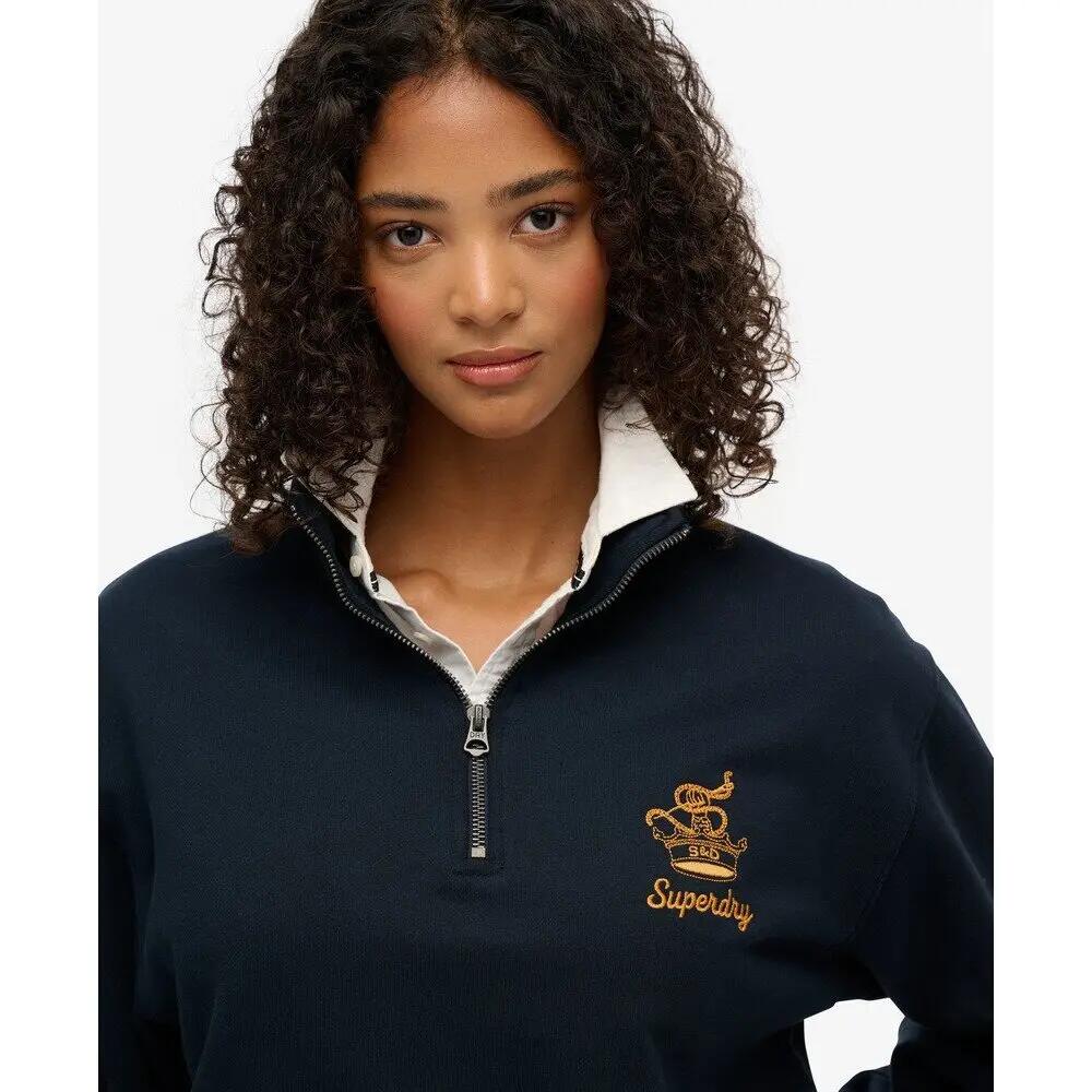 Sweatshirt 1/2 zip femme Superdry Country Club Crest 5/7